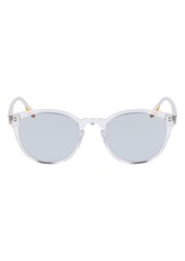 Converse Disrupt 52mm Round Sunglasses in Crystal Clear /Silver at Nordstrom