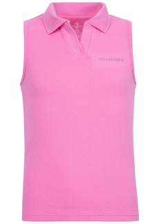 Converse Girls Polo Sleeveless Rib Tank Top - Oops Pink