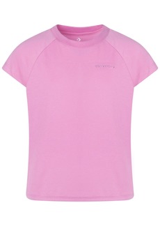 Converse Girls Raglan Elastic Short Sleeve Knit Top - Oops Pink