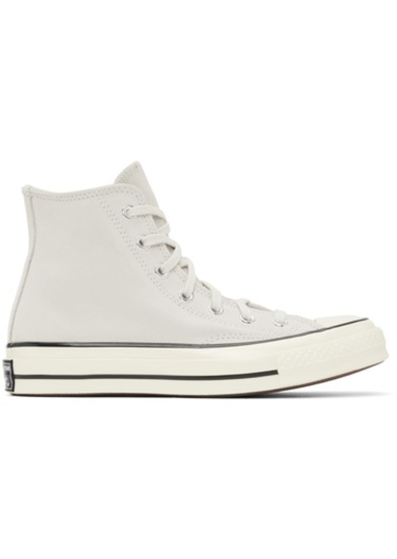 Converse Gray Chuck 70 Suede Sneakers