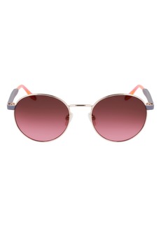 Converse Ignite 51mm Gradient Round Sunglasses in Rose Gold/Pink/Pink Gradient at Nordstrom