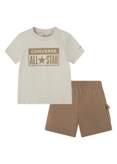 Converse Kids' License Plate T-Shirt & Cargo Shorts in Herby at Nordstrom Rack