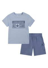 Converse Kids' License Plate T-Shirt & Cargo Shorts in Herby at Nordstrom Rack