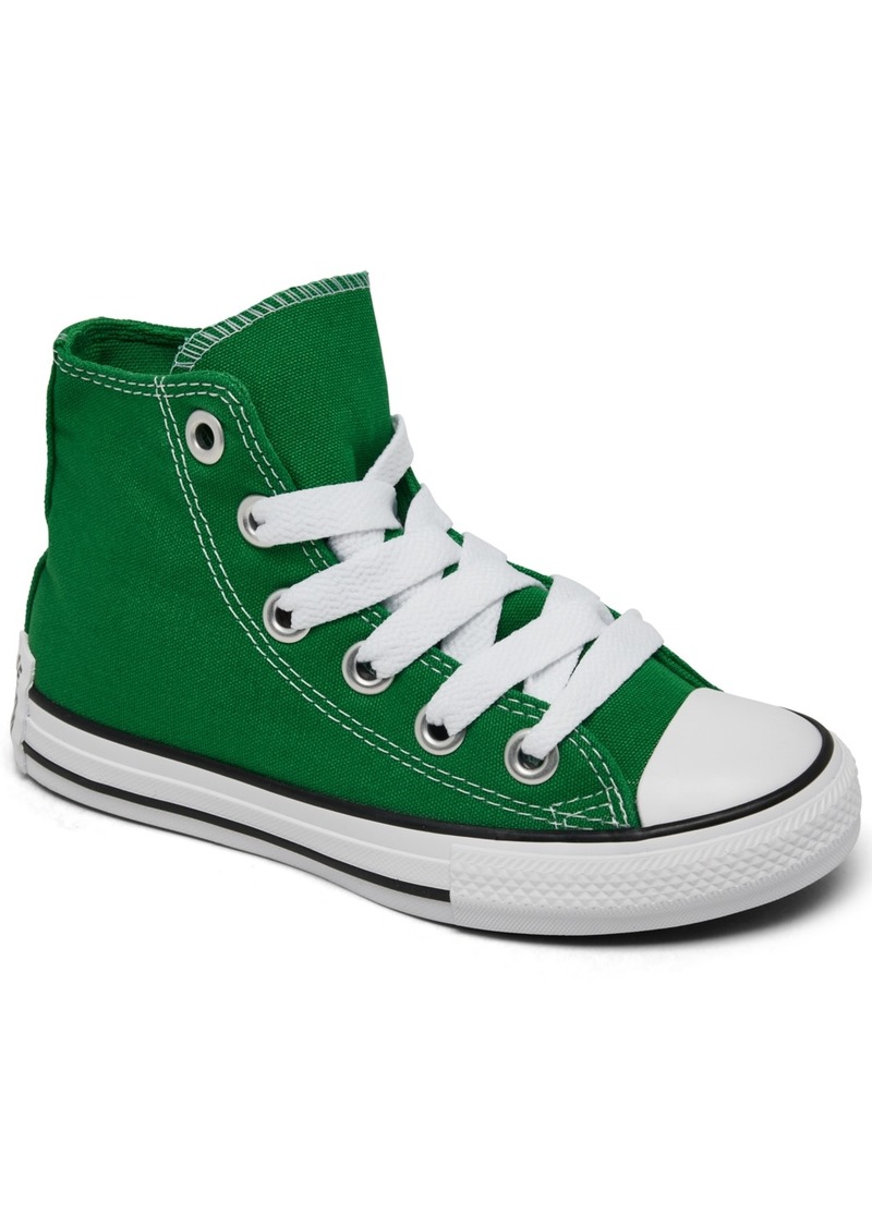 Converse Little Kids' Chuck Taylor All Star Sketch High Top Casual Sneakers from Finish Line - Green/White