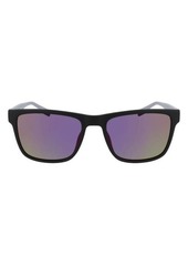 Converse Malden 58mm Rectangular Sunglasses in Matte Black Gravel/Grey at Nordstrom