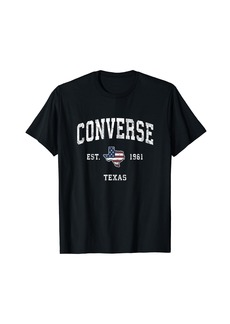 Converse Texas TX Vintage American Flag Sports Design T-Shirt