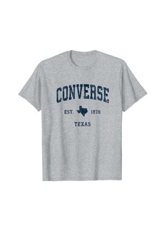 Converse Texas TX Vintage Athletic Navy Sports Design T-Shirt