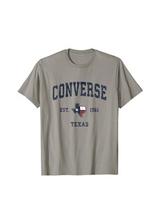 Converse Texas TX Vintage State Flag Sports Navy Design T-Shirt