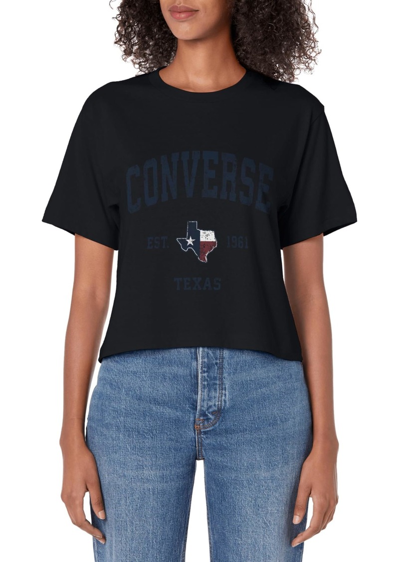 Converse Texas TX Vintage State Flag Sports Navy Design Women's Crop Top