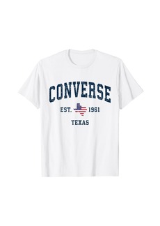 Converse Texas TX Vintage State USA Flag Athletic Style T-Shirt