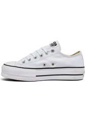 Converse Women's Chuck Taylor All Star Lift Low Top Casual Sneakers from Finish Line - White, Black