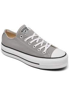 Converse Women's Chuck Taylor All Star Lift Ox Low Top Platform Casual Sneakers from Finish Line - Grey