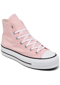Converse Women's Chuck Taylor All Star Lift Platform High Top Casual Sneakers from Finish Line - Donut Glaze, White, Black
