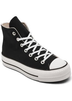 Converse Women's Chuck Taylor All Star Lift Platform High Top Casual Sneakers from Finish Line - Black, White