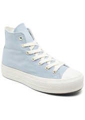 Converse Women's Chuck Taylor All Star Lift Platform High Top Casual Sneakers from Finish Line - Cloudy Daze, Egret