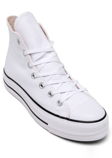 Converse Women's Chuck Taylor All Star Lift Platform High Top Casual Sneakers from Finish Line - White, Black