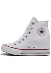 Converse Women's Chuck Taylor All Star Wedge Platform Casual Sneakers from Finish Line - White/Red/Navy