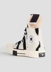 CONVERSE X DRKSHDW - Turbodrk zebra-print faux fur high-top sneakers - Animal print - US 5