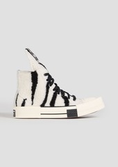 CONVERSE X DRKSHDW - Turbodrk zebra-print faux fur high-top sneakers - Animal print - US 5