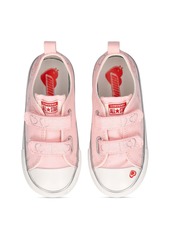 Converse Embroidered Heart Canvas Strap Sneakers