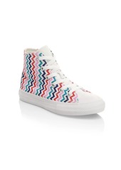 Converse Girl's Multicolor Striped Hi-Top Sneakers