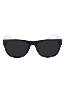 Converse All Star® 57mm Rectangle Sunglasses in Black/Black at Nordstrom Rack