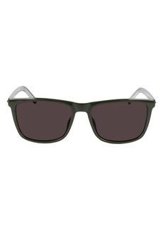 Converse Chuck 56mm Rectangle Sunglasses in Dark Moss/Grey at Nordstrom Rack