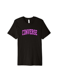 Mens Converse Texas TX Vintage Athletic Sports Pink Design Premium T-Shirt