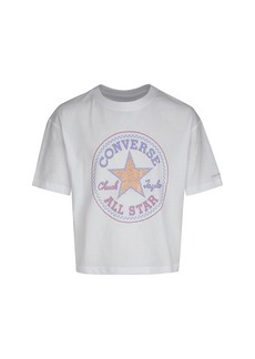 Converse Star Faux Sequin Boxy Tee (Big Kids)