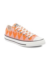 Converse Chuck Taylor(R) All Star(R) Heart Print Low Top Sneaker in Pink Quartz/Magma Orange at Nordstrom