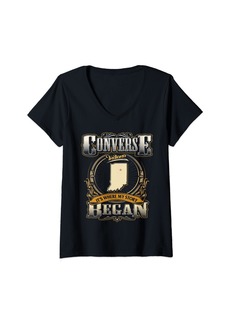 Womens Converse Indiana Hometown Where MY Story Began V-Neck T-Shirt
