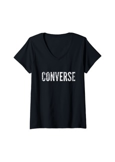 Womens Converse Texas Distressed Graphic V-Neck T-Shirt
