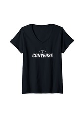 Womens Converse Texas TX Vintage Athletic Sports Logo V-Neck T-Shirt