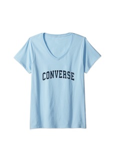 Womens Converse Texas TX Vintage Sports Design Navy Design V-Neck T-Shirt