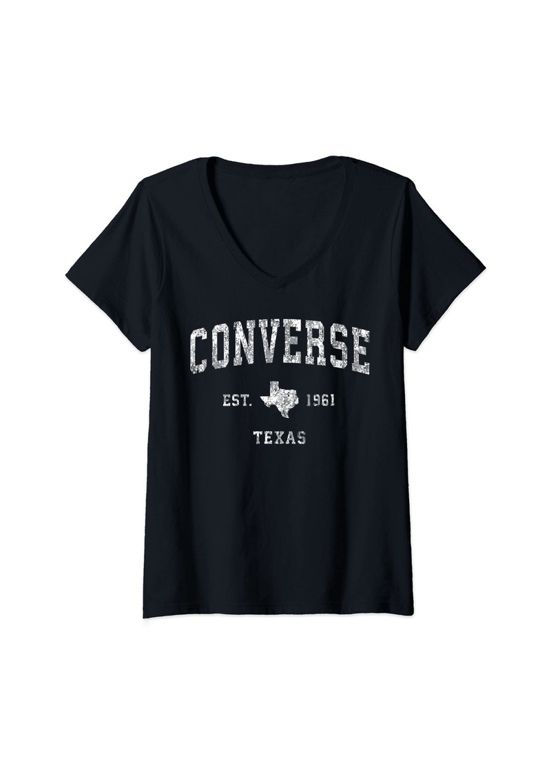 Womens Converse Texas TX Vintage V-Neck T-Shirt