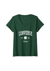 Womens Converse Texas Vintage Shamrock Sports V-Neck T-Shirt
