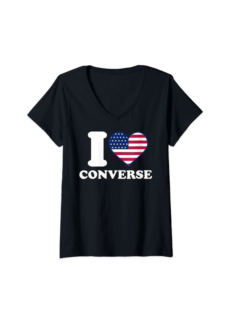 Womens I love Converse I heart Converse V-Neck T-Shirt
