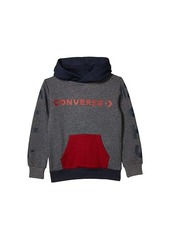 Converse Wordmark Fleece Color Block Pullover Hoodie (Little Kids)