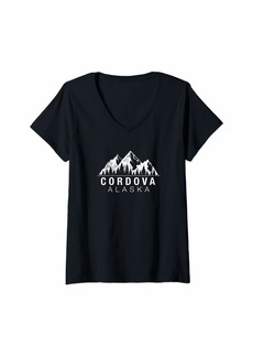 Womens Alaska Gift - Cordova V-Neck T-Shirt