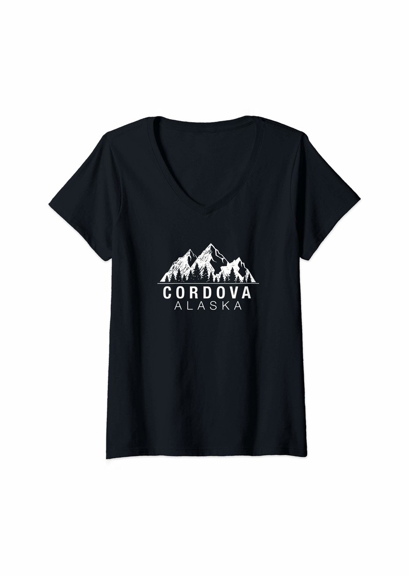 Womens Alaska Gift - Cordova V-Neck T-Shirt