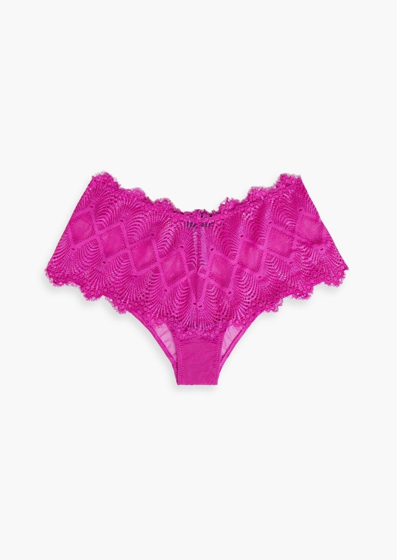 Cosabella - Allure stretch-lace high-rise briefs - Pink - S