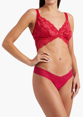 Cosabella - Ballet stretch-lace soft-cup bra - Red - XXS