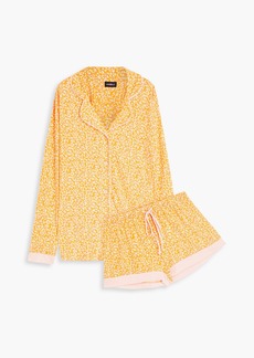 Cosabella - Bella floral-print Pima cotton and modal-blend jersey pajama set - Yellow - S