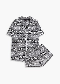 Cosabella - Bella printed Pima cotton and modal-blend jersey pajama set - Black - XS