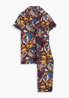 Cosabella - Bella printed Pima cotton and modal-blend jersey pajama set - Black - S