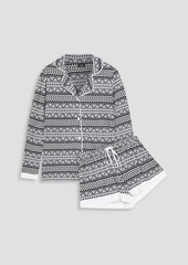 Cosabella - Bella printed Pima cotton and modal-blend jersey pajama set - Black - L