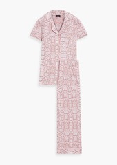 Cosabella - Bella snake-print Pima cotton and modal-blend jersey pajama set - Pink - M