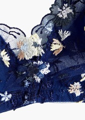 Cosabella - Embroidered stretch-mesh triangle bra - Blue - S
