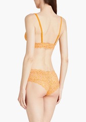 Cosabella - Floral-print stretch-lace mid-rise briefs - Yellow - S/M