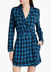 Cosabella - Gingham Pima cotton and modal-blend robe - Blue - S